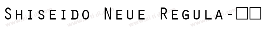 Shiseido Neue Regula字体转换 Shiseido Neue Regula字体转换